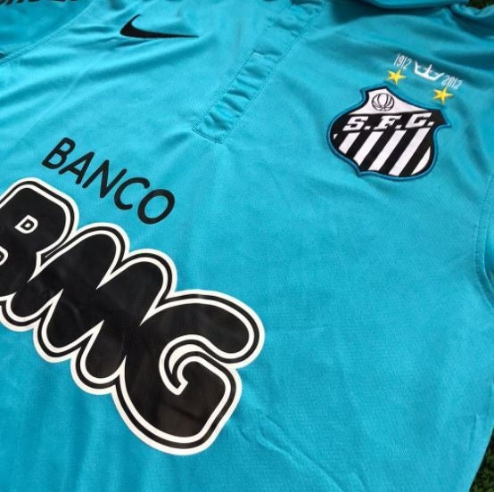 Camisa Santos Retrô 2012 Azul - Personalização Neymar Jr