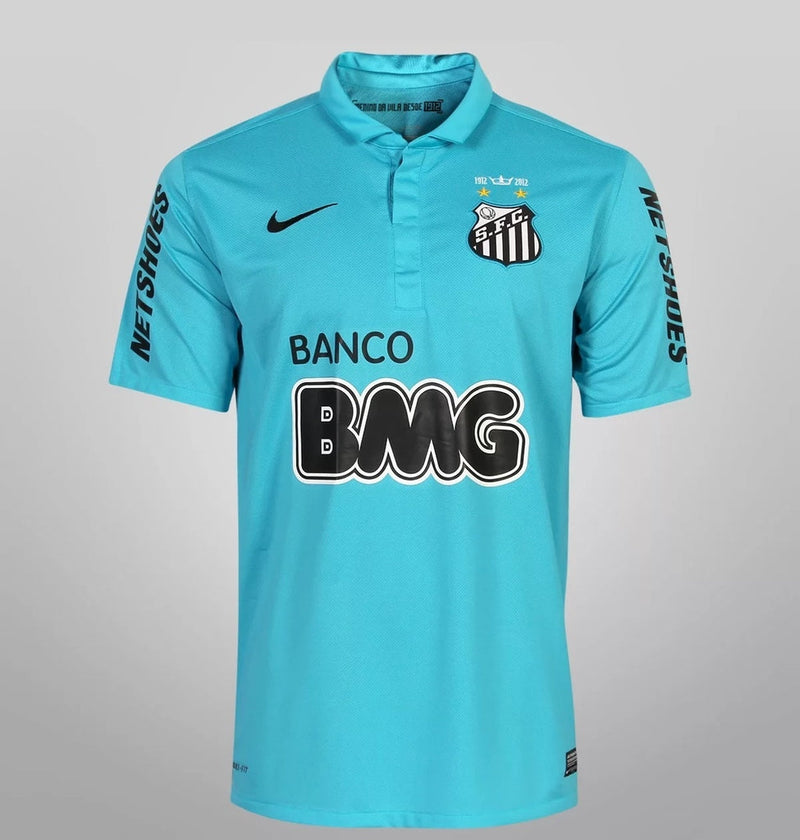 Camisa Santos Retrô 2012 Azul - Personalização Neymar Jr